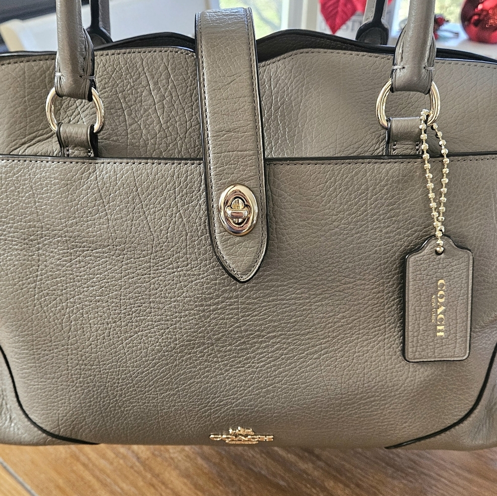 Coach Tan Pebble Leather Bag